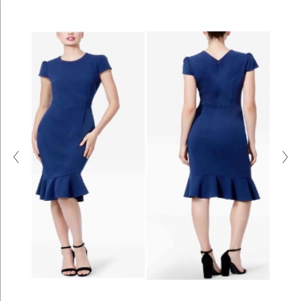 Betsey Johnson NWT Scuba Crepe Ruffle Dress (8)